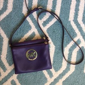Michael Kors Purple leather cross body purse