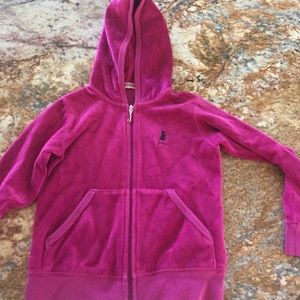 Kids size 5 juicy couture velour zip hoodie