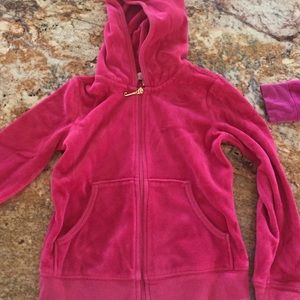 Kids size 5 velour juicy couture zip hoodie.