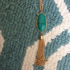 Kendra Scott imitation long pendant necklace