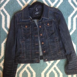 Loft denim jacket dark wash