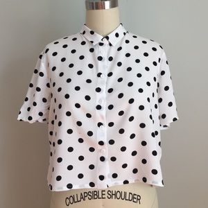 H&M button down Polka Dot Blouse