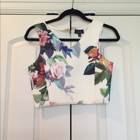 Top shop floral crop top