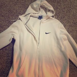 White ZipUp Nike Sweatshirt