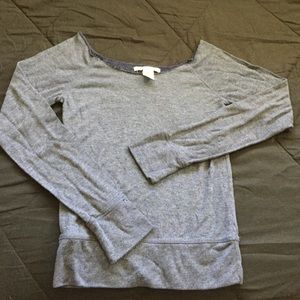 Soft off the shoulder long sleeve shirt