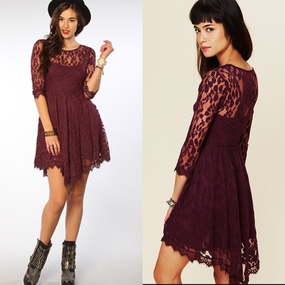 ✨SOLD IN BUNDLE✨Free People floral mesh lace dress - Picture 3 of 3