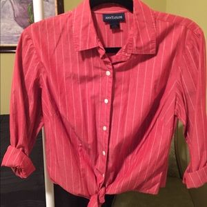 Tie your polo shirt for sexy look! Ann Taylor..