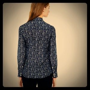 JCeew navy button down with bird print