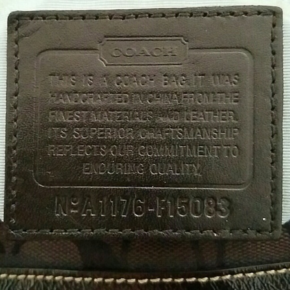 Black Canvas Coach Bag - Picture 3 of 4