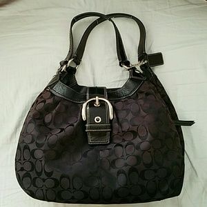 Black Canvas Coach Bag