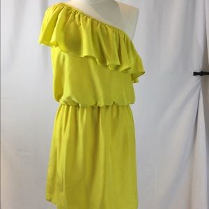 TIBI: 100% silk, one shoulder, cocktail dress