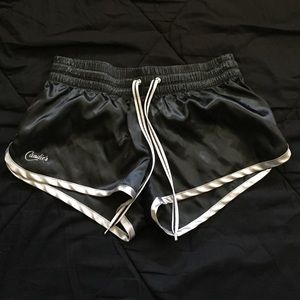 Black running shorts