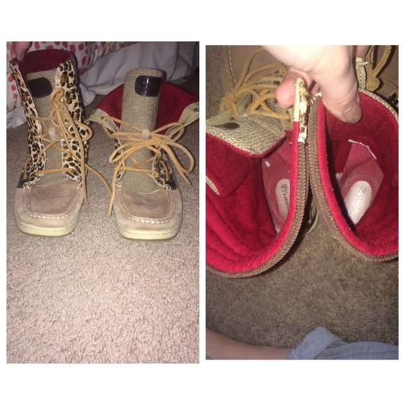 Cheetah Sperry boots - Picture 3 of 4