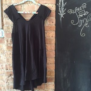 Free People Black high-low beach dress