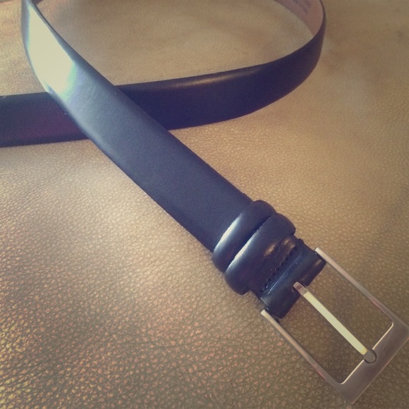 Men's / Unisex Leather Belt (black 40)