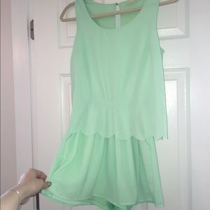 Mint green romper