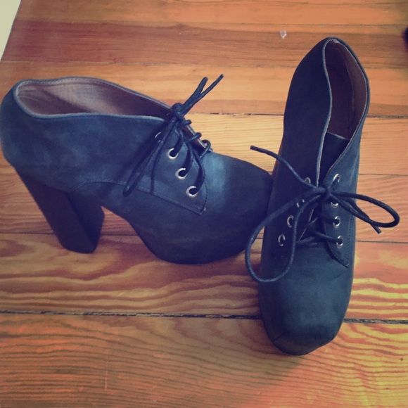 Jeffrey Campbell Leather Platform Booties - Picture 1 of 4