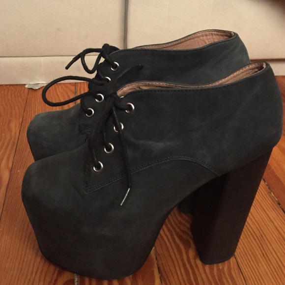 Jeffrey Campbell Leather Platform Booties - Picture 3 of 4