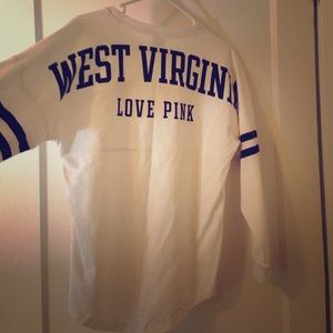 VS PINK WVU Varsity Shirt
