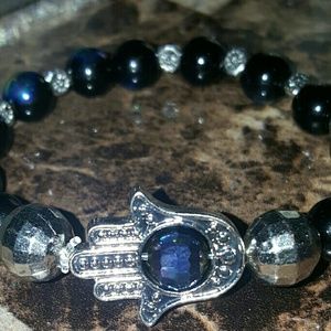 Handmade hamsa hand bracelet