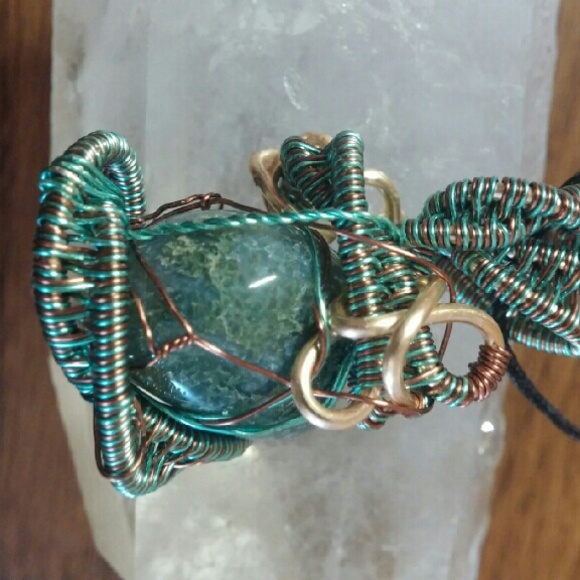 Moss Agate wire wrap - Picture 1 of 1