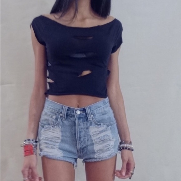 Wild cropped cut out tee - Picture 3 of 4