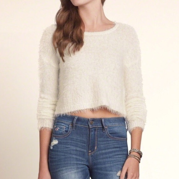White Eyelash Sweater