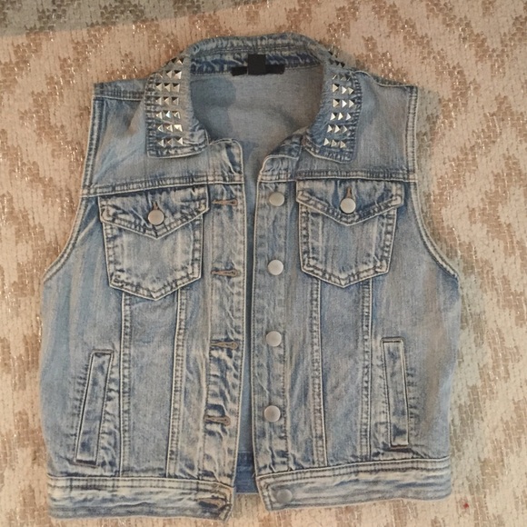 Studded Jean vest.