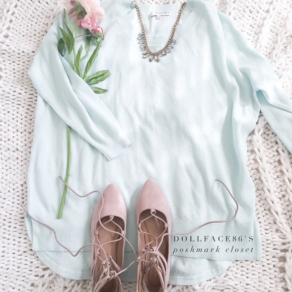 Madewell Sweaters - Madewell Mint French Draped Sweater
