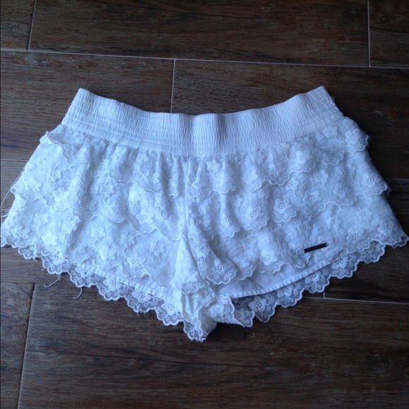 White booty shorts