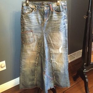 Lucky Brand Legend long denim jean skirt size 4
