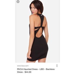 RVCA Haunted LBD Backless Dress