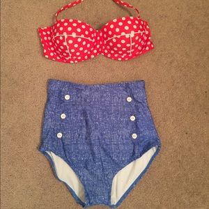 Vintage style swim suit