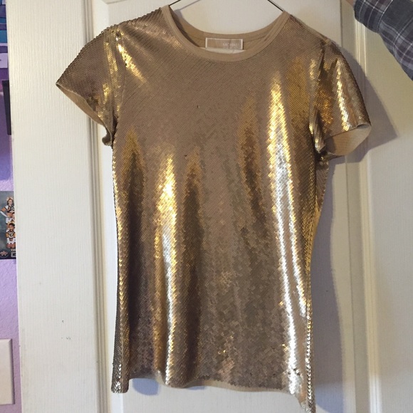 Michael Kors gold metallic shirt!