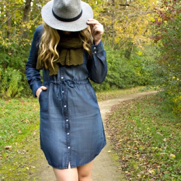 Lee Denim Long-Sleeve Dress