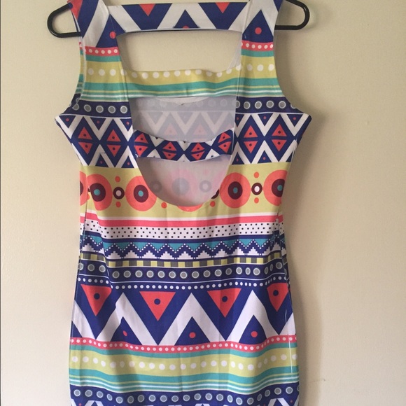 🔺🔹🔸🔻Funky Pattern Mini Dress - Picture 2 of 2