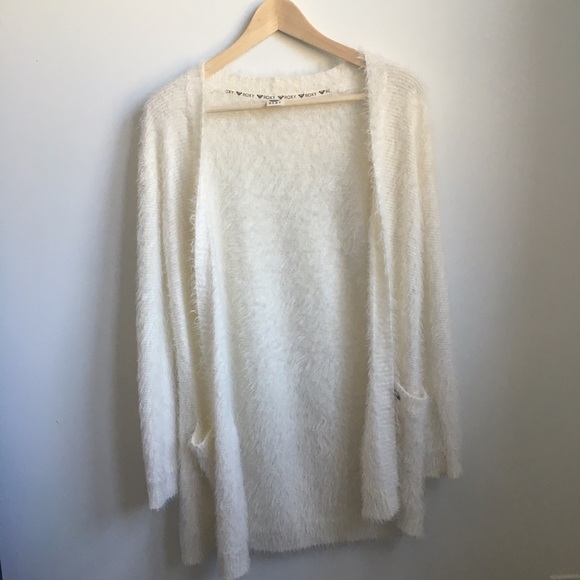 Cream Fuzzy Cardigan