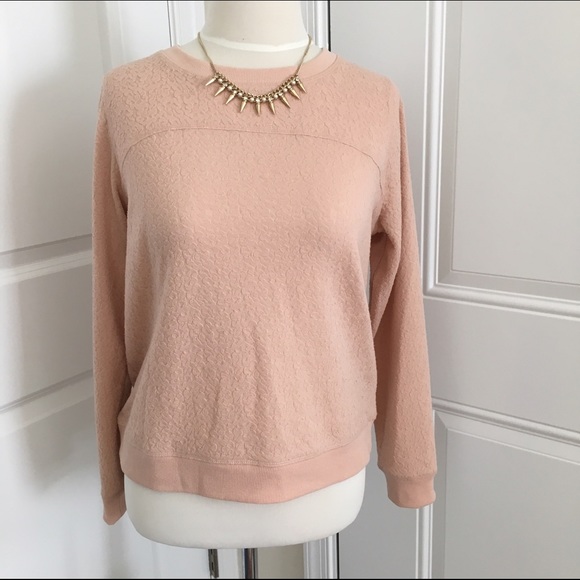 H&M Blush Textured Sweatshirt - Picture 2 of 4