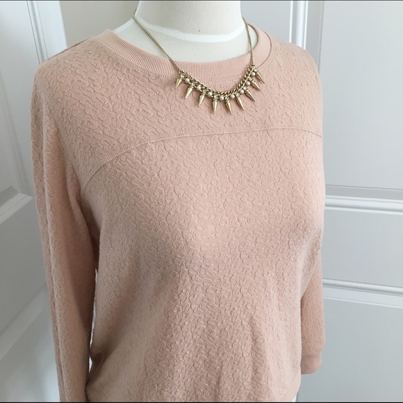 H&M Blush Textured Sweatshirt - Picture 3 of 4
