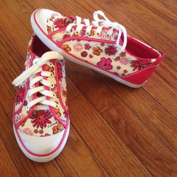 Coach Floral sneakers, Sz. 9, authentic