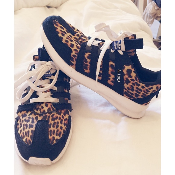 Rare cheetah print adidas SL LOOP shoes