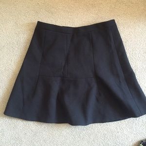 Jcrew fluted skirt in double crepe