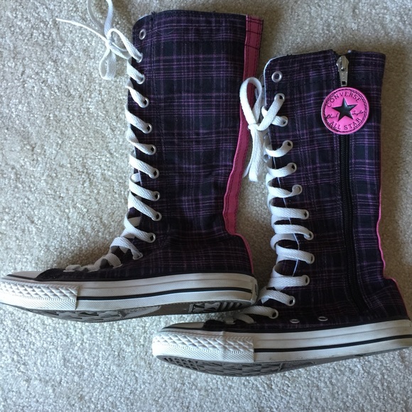 Girls high lace converse
