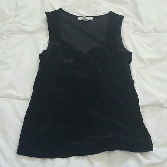 Black velvet tank