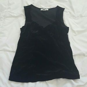 Black velvet tank