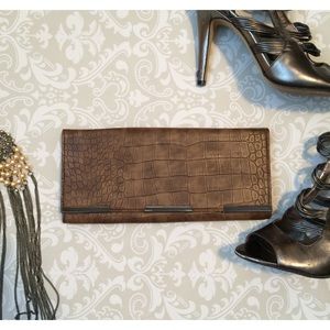 Luxe Faux Leather Envelope Clutch