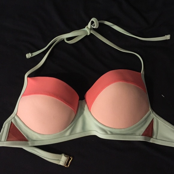 Pastel Tri-Color Bikini top with mesh details! - Picture 1 of 1