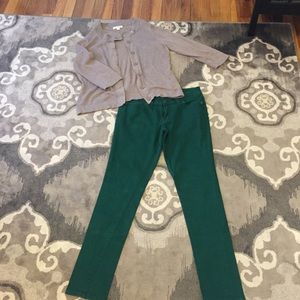 The limited size 6 green skinny greens
