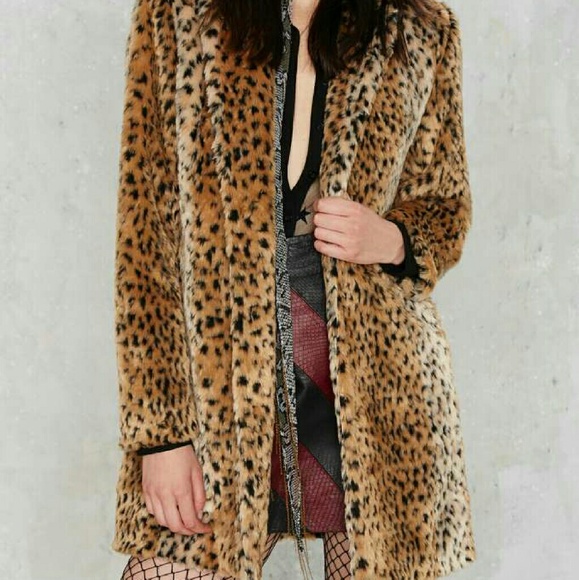 Spot off guard cheetah print coat nasty gal