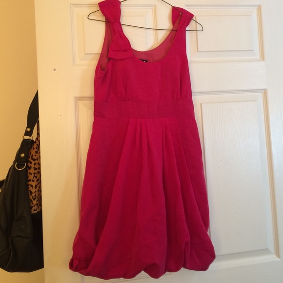 Magenta colored dress